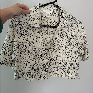 Milano Black and White Printed Women's Top